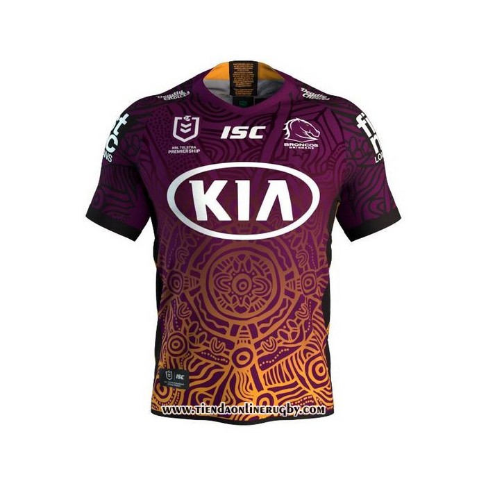Camiseta Brisbane Broncos Rugby 2020 Indigena